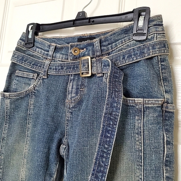 Rue21 Stretch Low Rise Denim Jeans with Belt - Picture 3 of 10